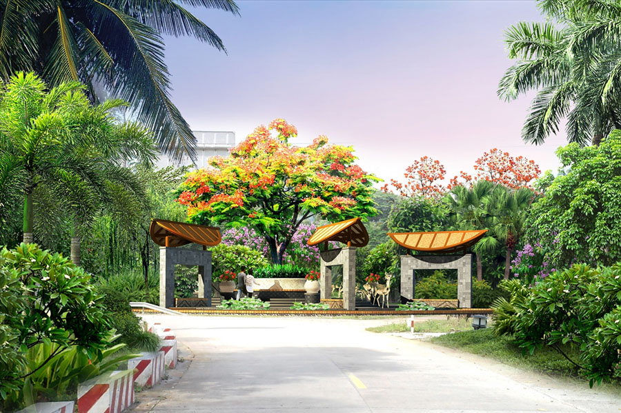 私人庭院景观庭院别墅花园楼顶花园设计庭院景观设计-庭院-猪八戒网