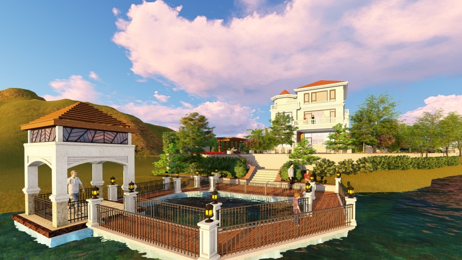 Lumion出图 小别野 景观设计|园林景观/规划|空间/建筑|liangxiaoskp - 原创设计作品 